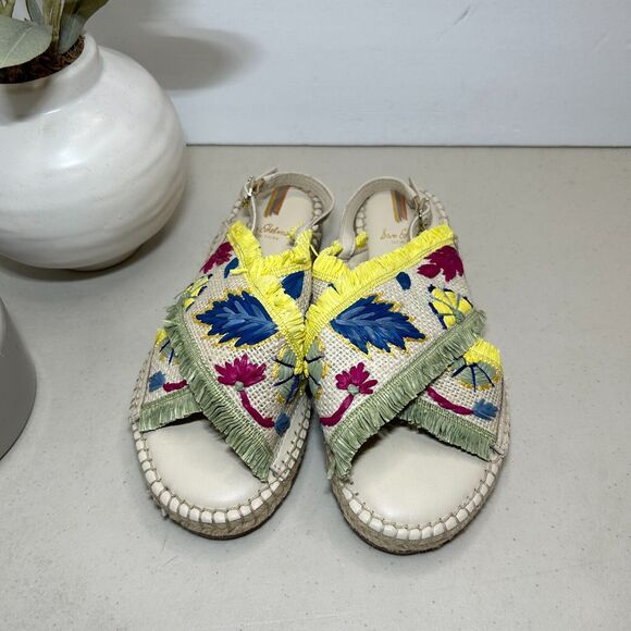 New Sam Edelman Kayden Kid Slingback Sandals Floral Embroidered Girls US 3M NWOB - Picture 3 of 8